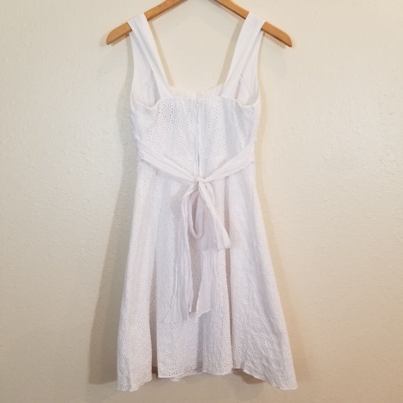 SALE 3/$15 B. Smart White Eyelet Dress Sz 6 - Picture 2 of 4